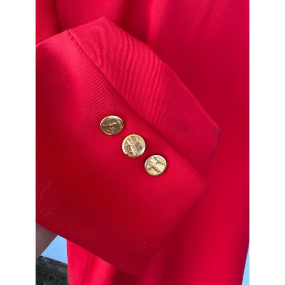 Vintage 80s Womens Gallant Red Wool Blazer Jacket Size 12 - Picture 7 of 12